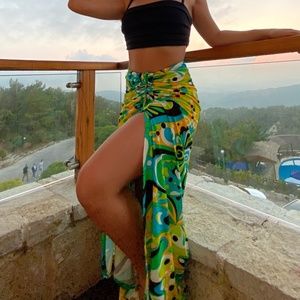 ZARA colorful long summer skirt